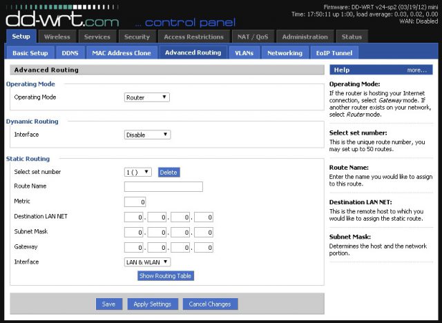 DD-WRT Repeater Advance Routing Setup