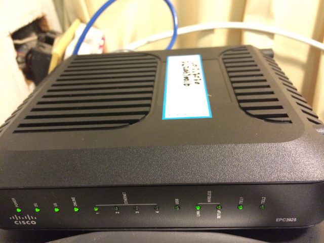 True DOCSIS Installation 3 (CISCO EPC3925 Front)