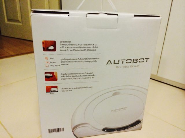 กล่อง Autobot Mini Robot Vacuum ด้านหน้า