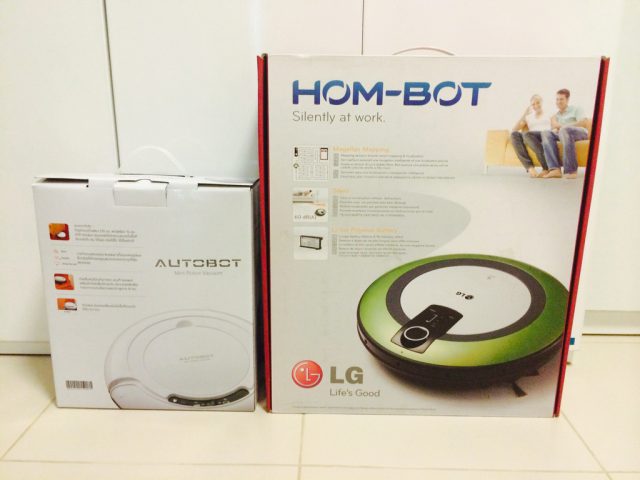 กล่อง Autobot Mini Vacuum กับ กล่อง LG HOM-Bot VR5906LM