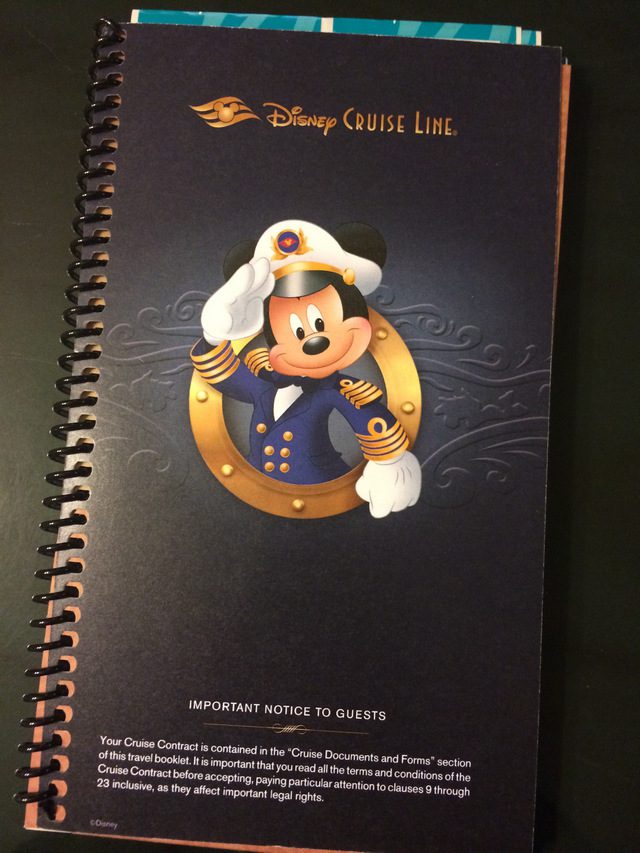 Disney Cruise Document Contract Book