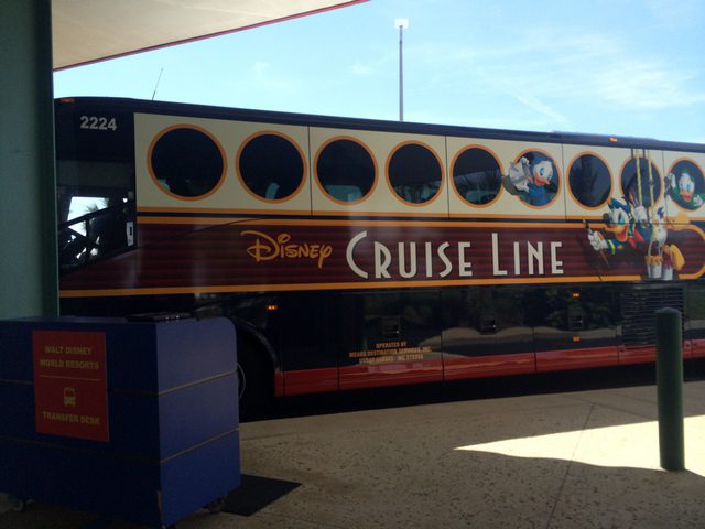 Disney Cruise Line Transportation Bus Arrival