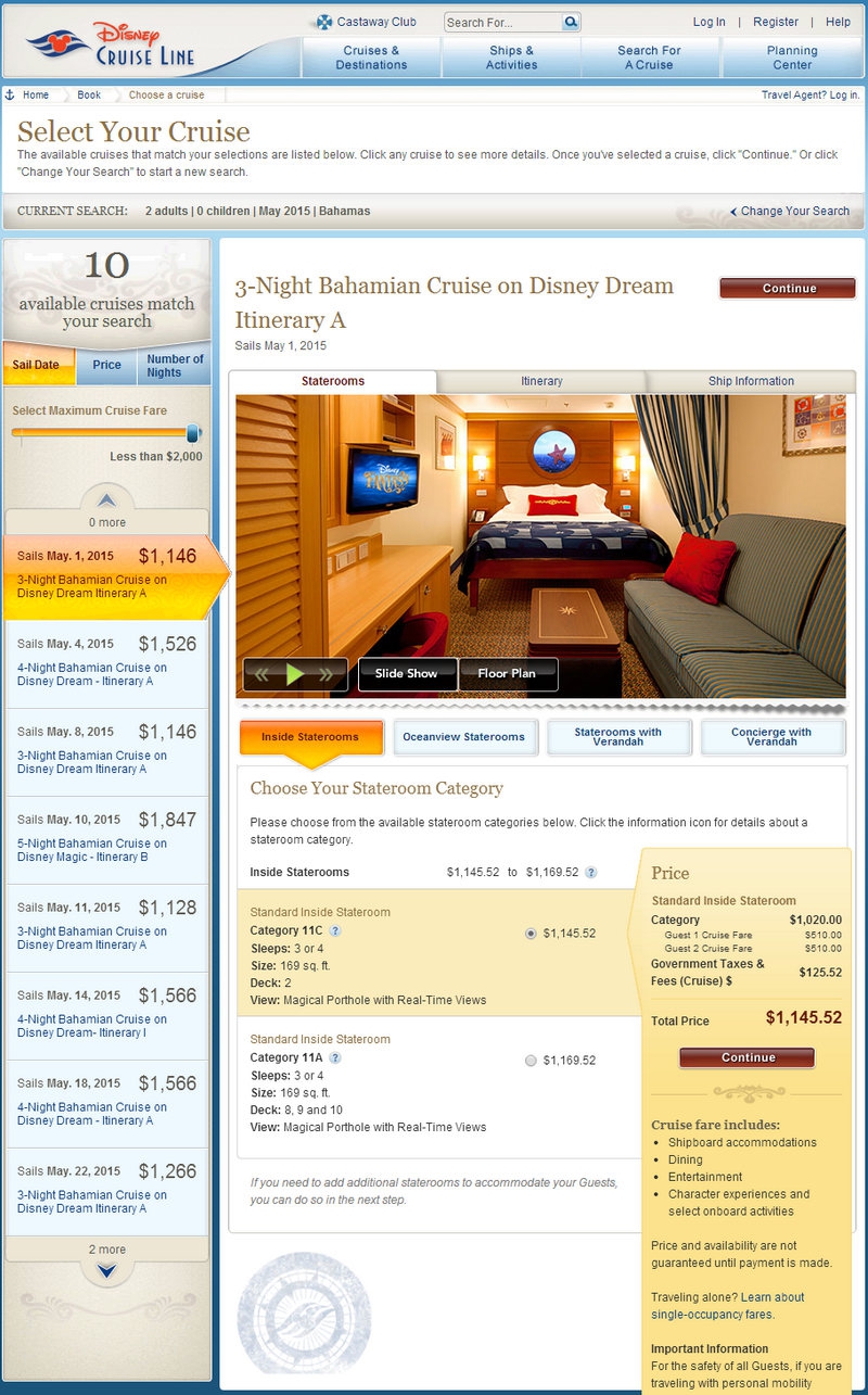 Disney Cruise Line Official Website (เว็บไซต์อย่างเป็นทางการ เรือสำราญดิสนีย์)