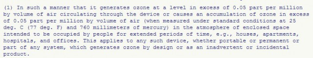 USDA and FDA Ozone Regulations