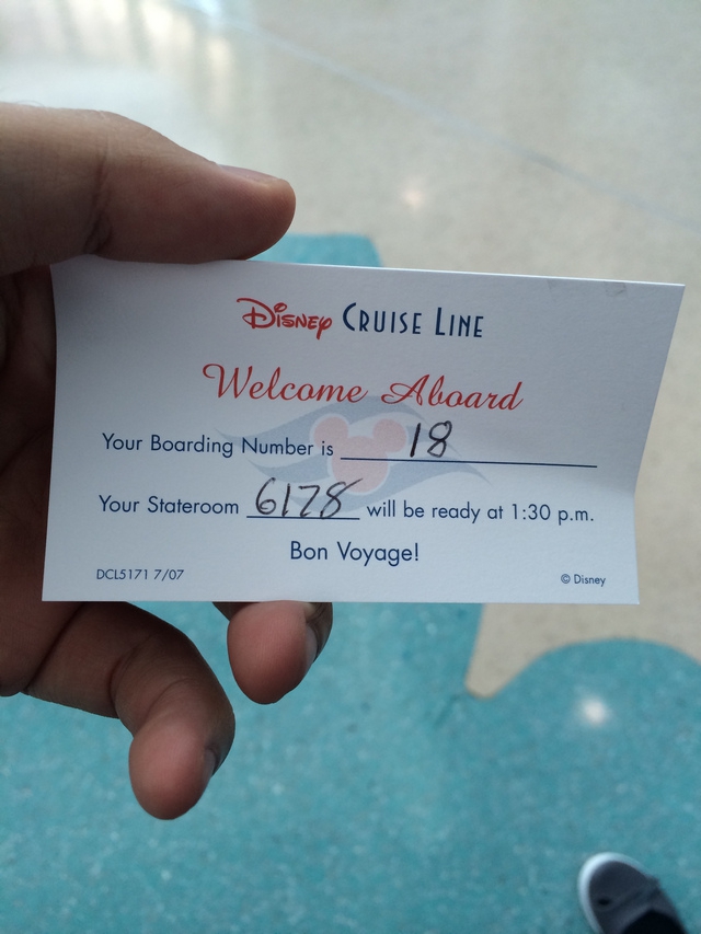 Disney Cruise Line Broading Card