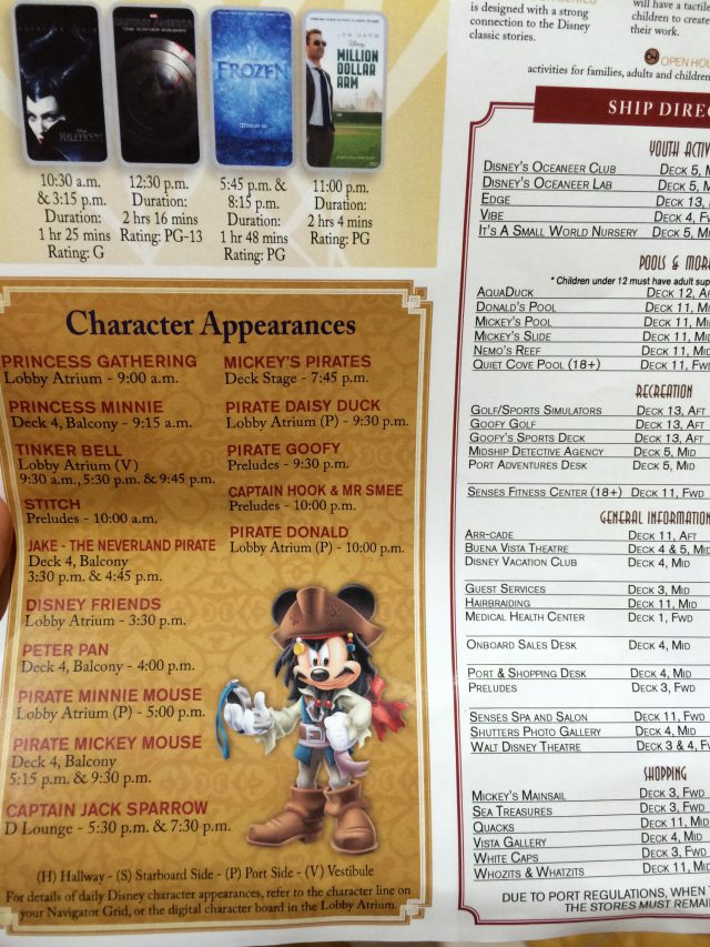 Disney Cruise Dream Day 2 Schedule