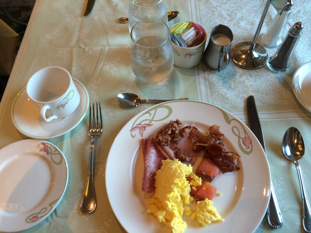 Disney Cruise Dream Enchanted Gargen Breakfast Food