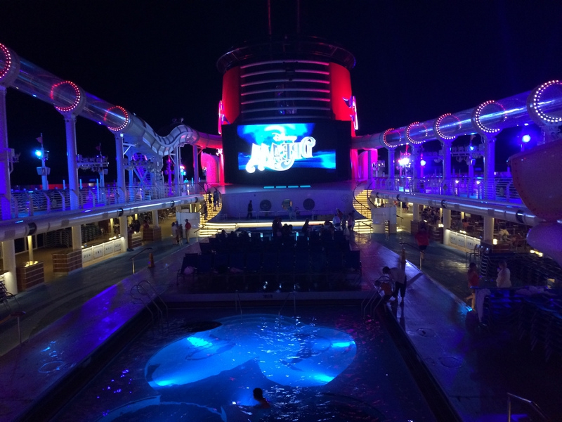 Disney Cruise Dream Roof Deck Night