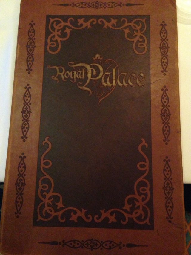 Disney Cruise Dream Royal Palace Menu Cover