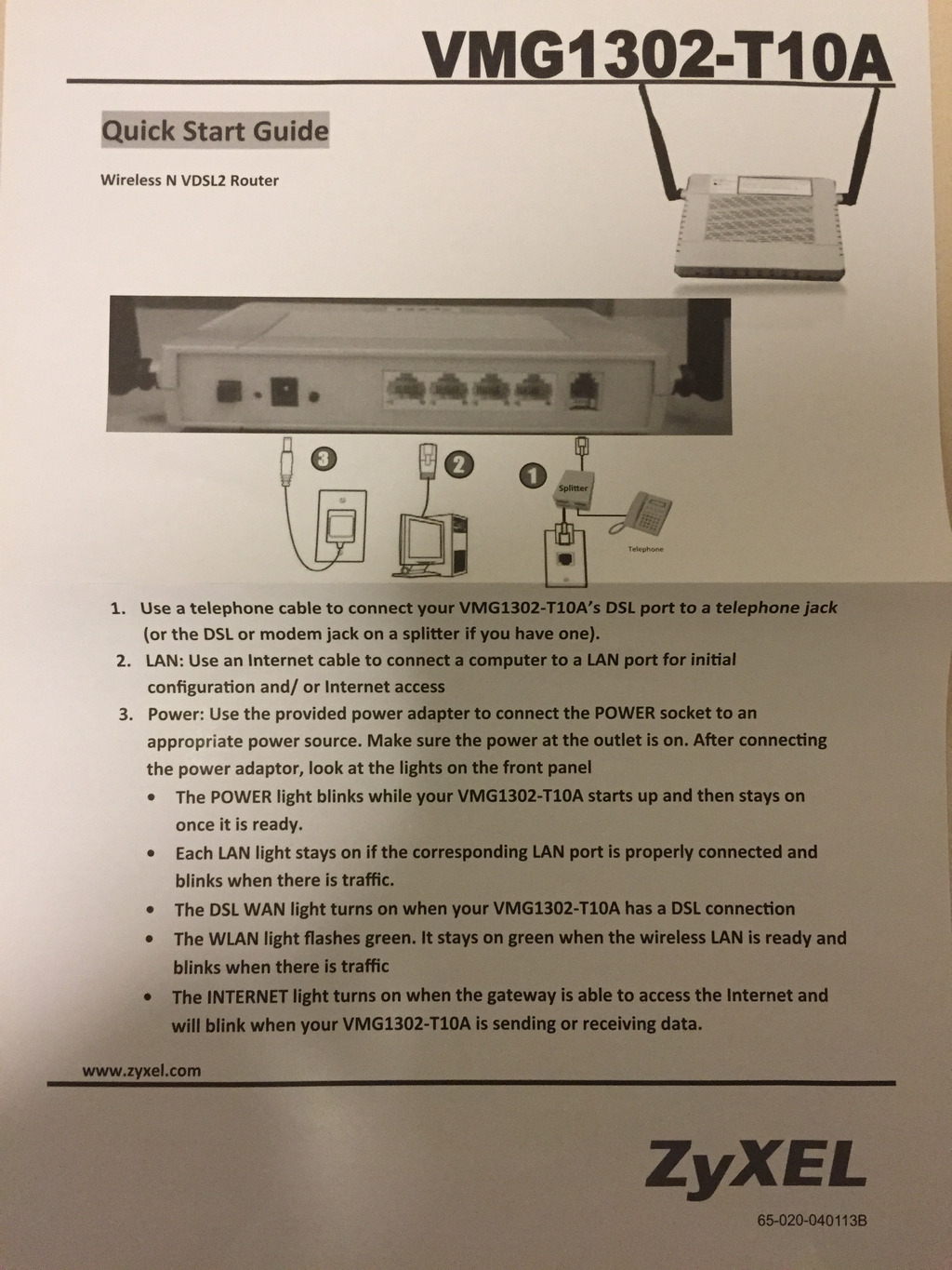 zyxel-vmg1302-t10a-quick-start-guide