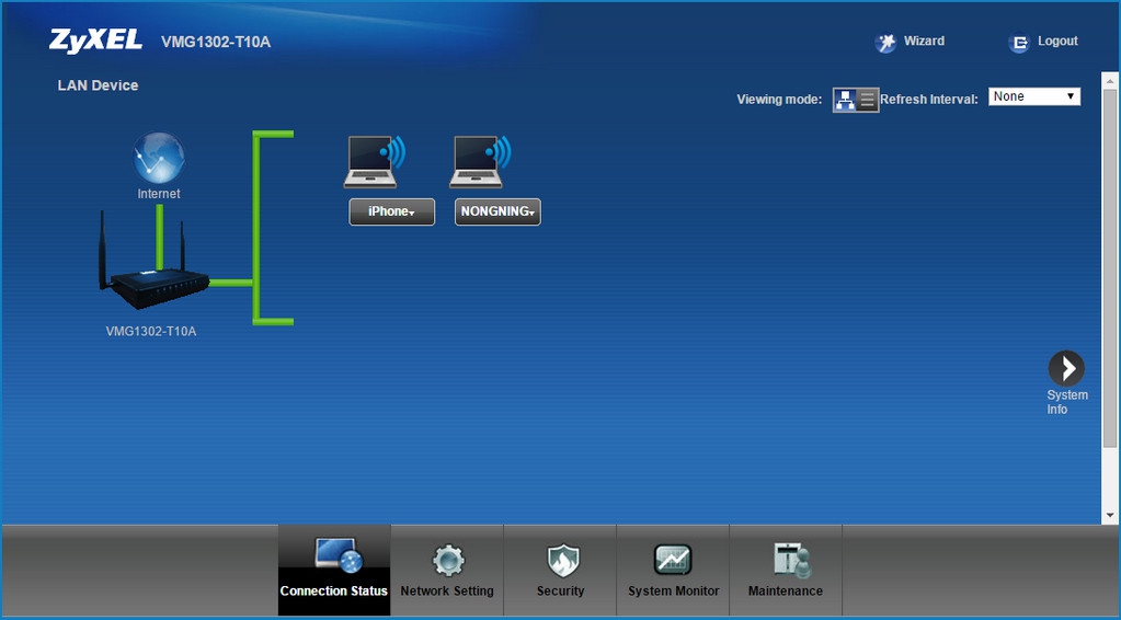 zyxel-vmg1302-t10a-screen-connection-status