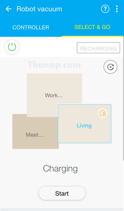 Samsung POWERbot VR9300 App Interface Floorplan Selection