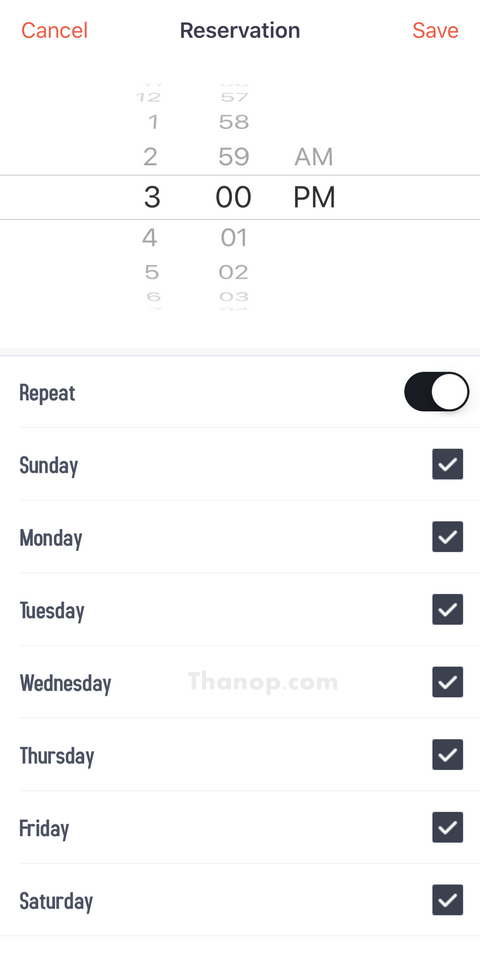 autobot-lazer-app-interface-reservation-setting