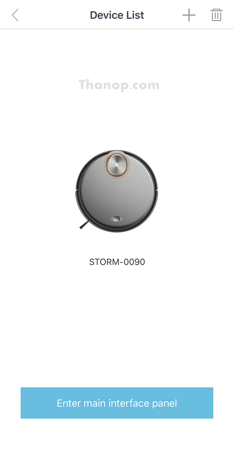 AUTOBOT Storm App Interface Device List