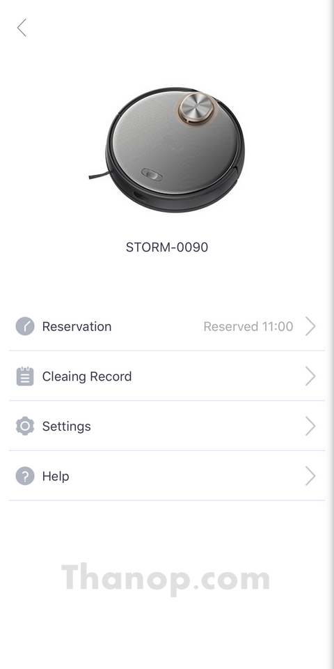 AUTOBOT Storm App Interface Main Menu