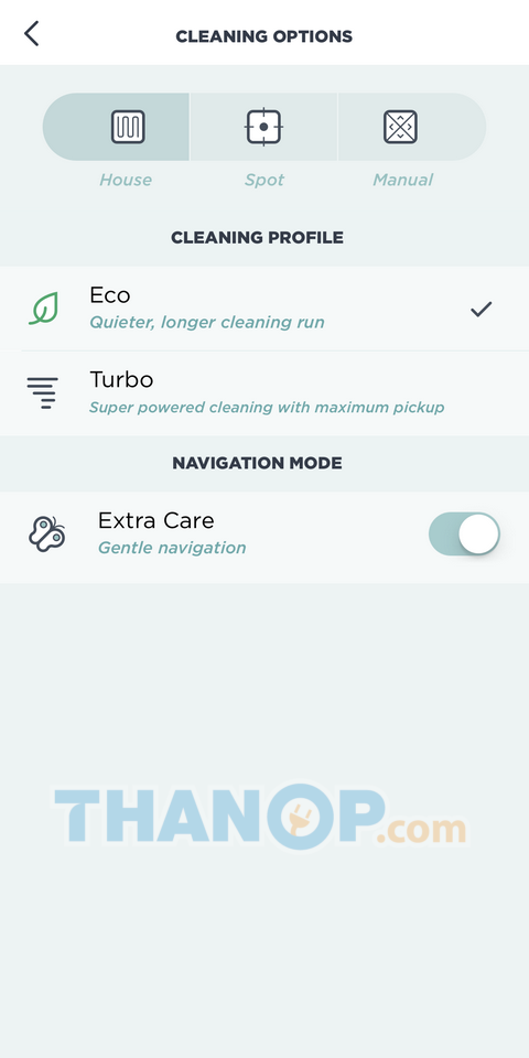 Neato Botvac D7 Connected App Interface Cleaning Option
