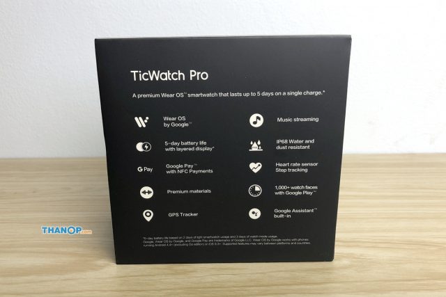 TicWatch Pro Box Rear