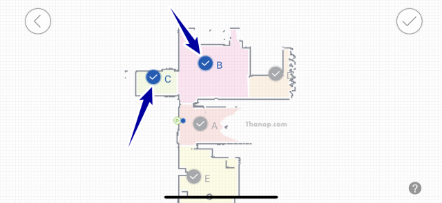 ECOVACS DEEBOT OZMO 930 App Interface Area Clean Mode