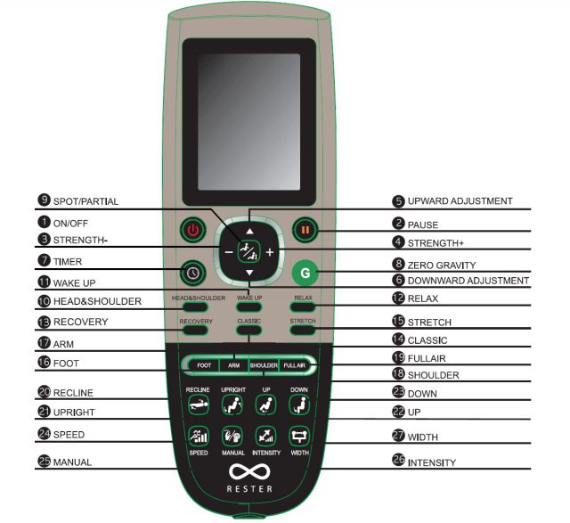 RESTER ARENA EC-355A Component Remote Control