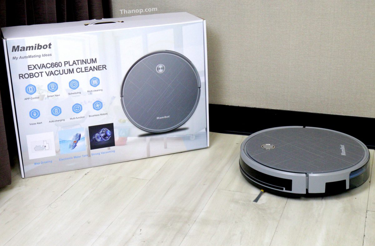 รีวิว Mamibot EXVAC660 Platinum หุ่นยนต์ดูดฝุ่น ถังน้ำใหญ่ ดูดแรง ใช้ ...