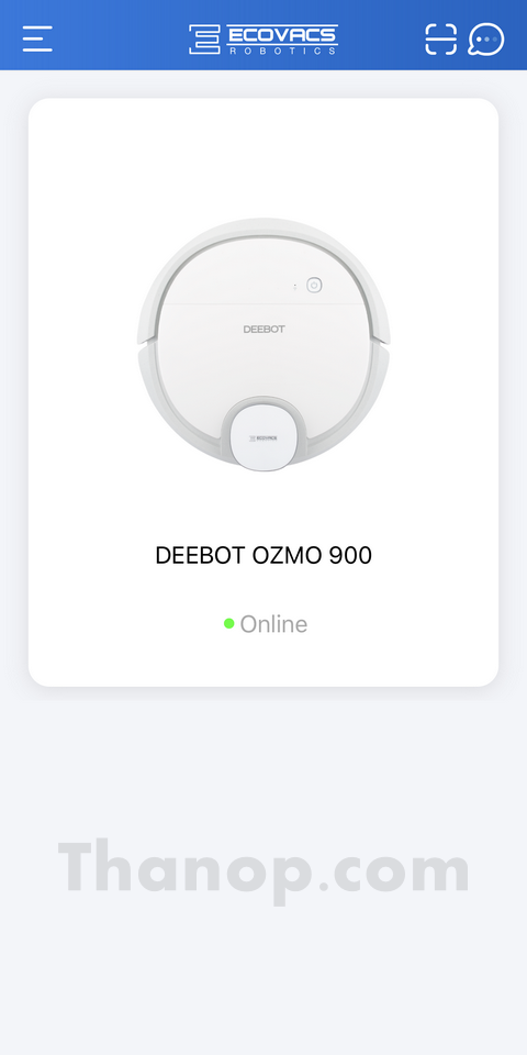 ECOVACS DEEBOT OZMO 900 App Interface Device List