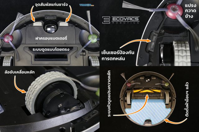 ECOVACS DEEBOT OZMO 900 Underside Detail