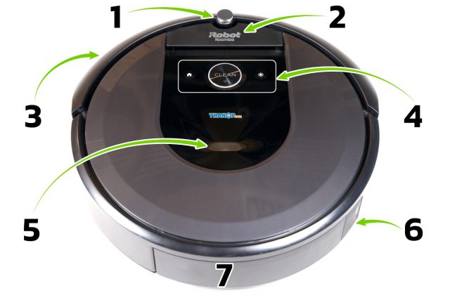 iRobot Roomba i7 Plus Component Top and Side