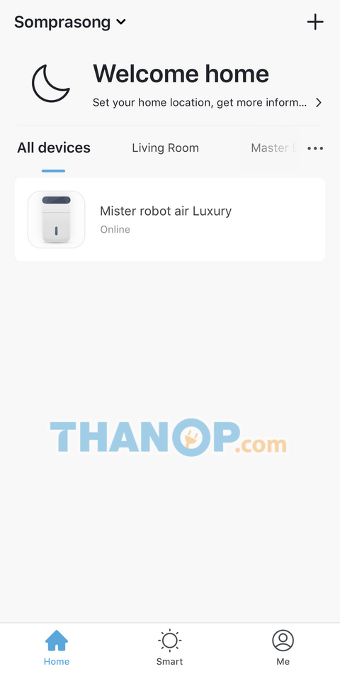 Mister Robot Air Purifier LUXURY App Interface Device List