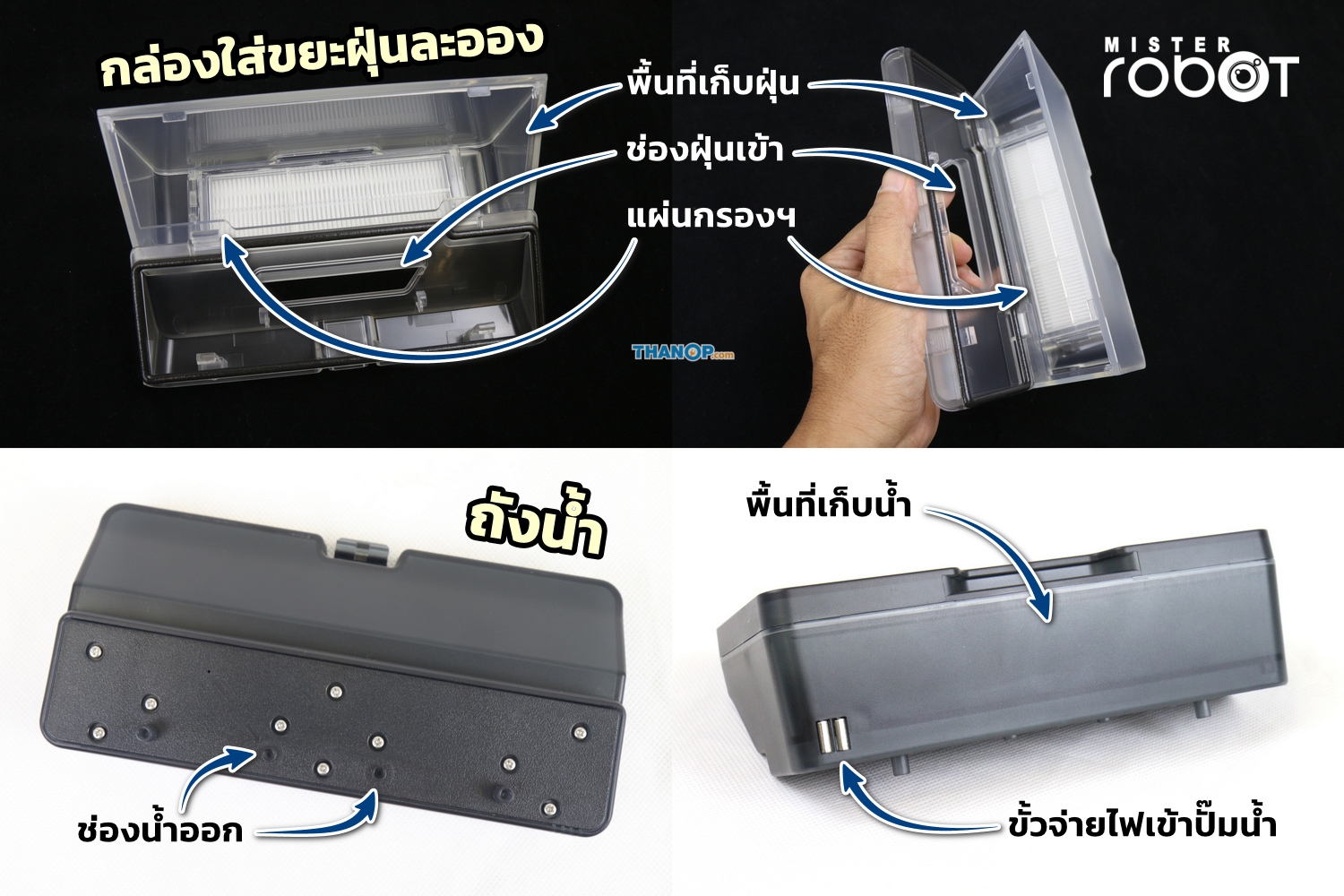 mister-robot-laser-max-dustbin-and-water-tank-details