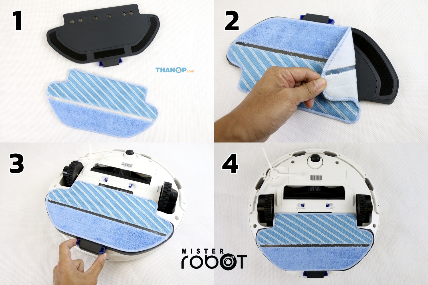 mister-robot-laser-max-microfiber-cloth-and-plate-installation