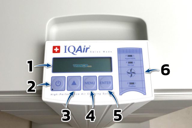 IQAir HealthPro 250 Component Control Panel