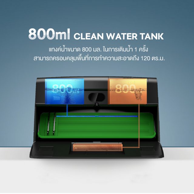 AUTOBOT Veniibot Feature Separate Clean and Dirty Water Tank