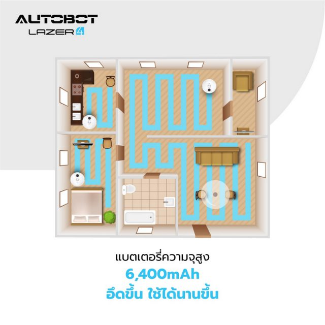 AUTOBOT Lazer 4 Feature High-Capacity Battery Power