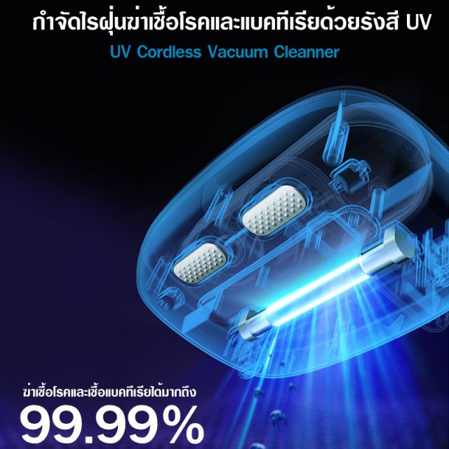 HOMU UV Cordless Vacuum Cleaner Feature UV Light Sterilization System