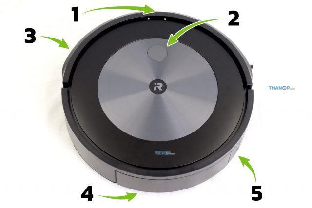 iRobot Roomba j7 Plus Component Top and Side